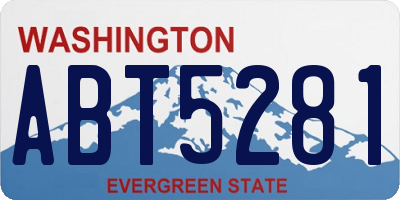 WA license plate ABT5281