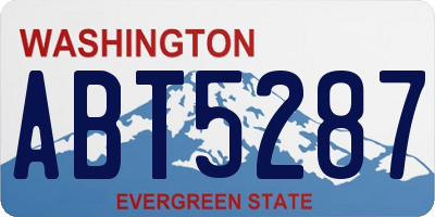 WA license plate ABT5287