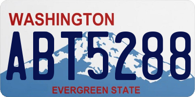 WA license plate ABT5288