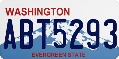 WA license plate ABT5293