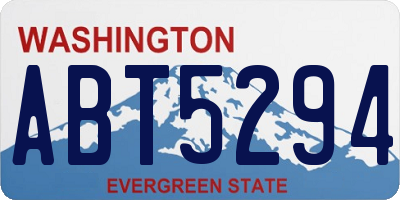 WA license plate ABT5294