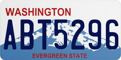 WA license plate ABT5296