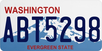 WA license plate ABT5298