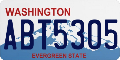 WA license plate ABT5305