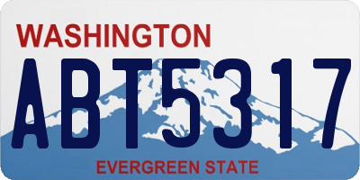 WA license plate ABT5317