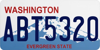 WA license plate ABT5320