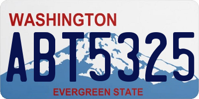 WA license plate ABT5325