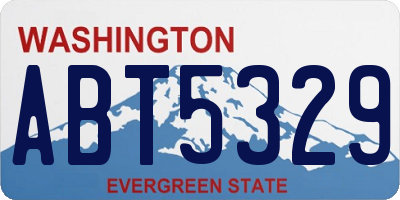 WA license plate ABT5329