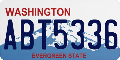 WA license plate ABT5336