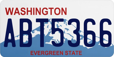 WA license plate ABT5366