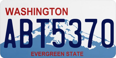 WA license plate ABT5370