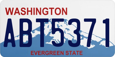 WA license plate ABT5371