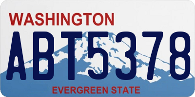 WA license plate ABT5378