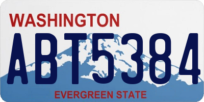 WA license plate ABT5384