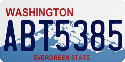 WA license plate ABT5385