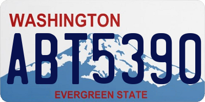 WA license plate ABT5390