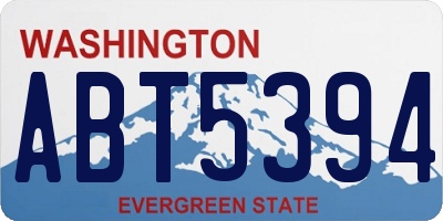WA license plate ABT5394