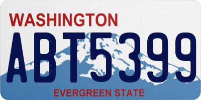 WA license plate ABT5399