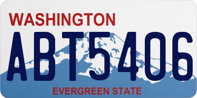 WA license plate ABT5406