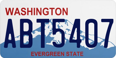 WA license plate ABT5407
