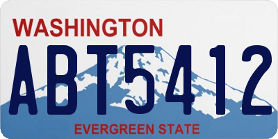 WA license plate ABT5412