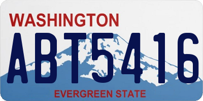 WA license plate ABT5416