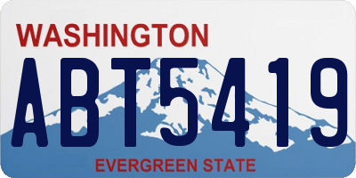 WA license plate ABT5419