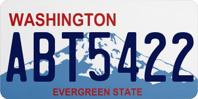 WA license plate ABT5422