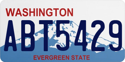 WA license plate ABT5429