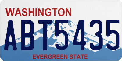 WA license plate ABT5435