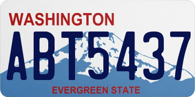 WA license plate ABT5437