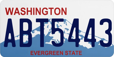 WA license plate ABT5443
