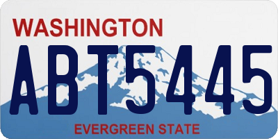 WA license plate ABT5445
