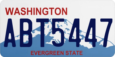 WA license plate ABT5447