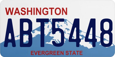 WA license plate ABT5448