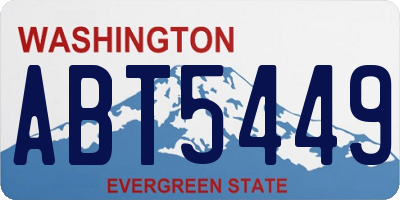 WA license plate ABT5449