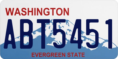 WA license plate ABT5451