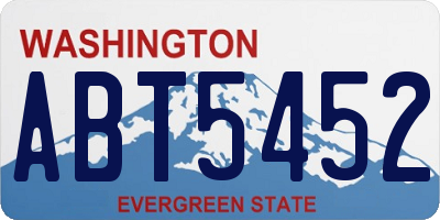WA license plate ABT5452