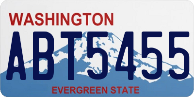 WA license plate ABT5455