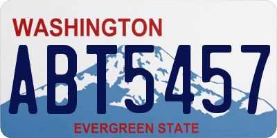 WA license plate ABT5457