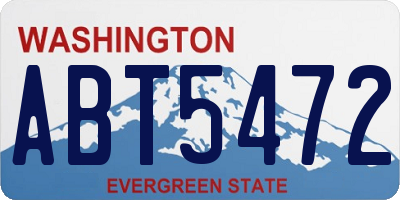 WA license plate ABT5472