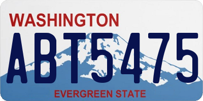 WA license plate ABT5475