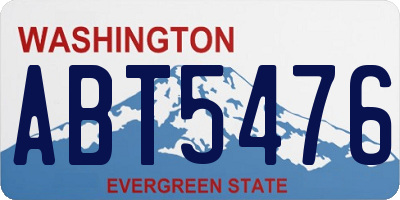 WA license plate ABT5476