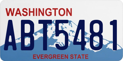 WA license plate ABT5481