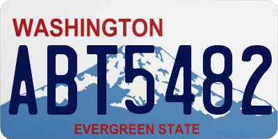 WA license plate ABT5482
