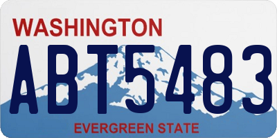 WA license plate ABT5483