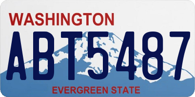WA license plate ABT5487