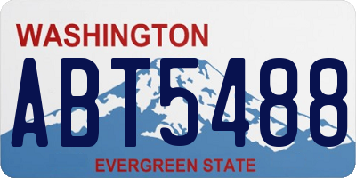 WA license plate ABT5488