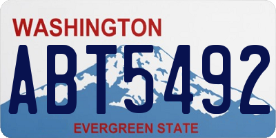 WA license plate ABT5492