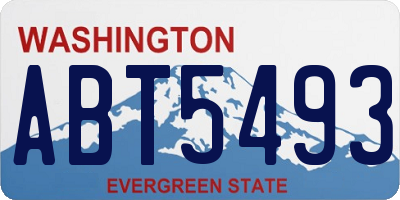 WA license plate ABT5493